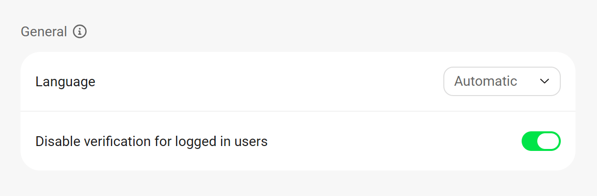Common settings for Google reCAPTCHA or Cloudflare Turnstile