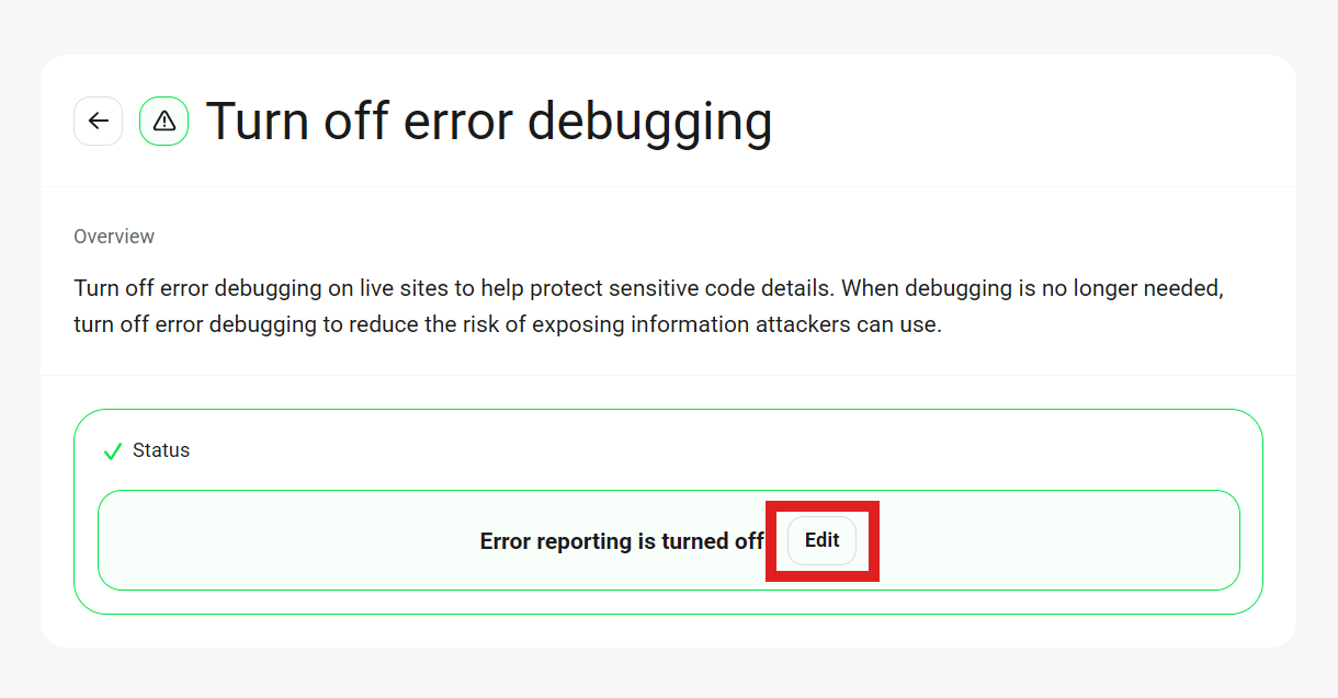 Revert a resolved security hardening recommendation in Defender