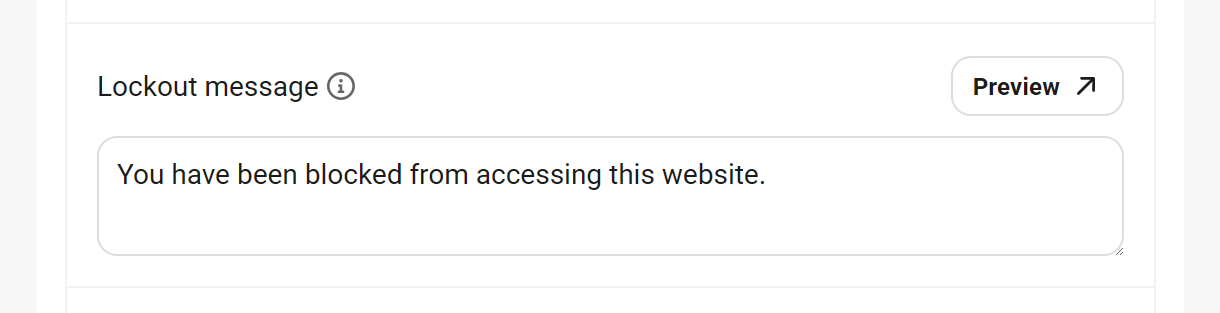 User agent banning message
