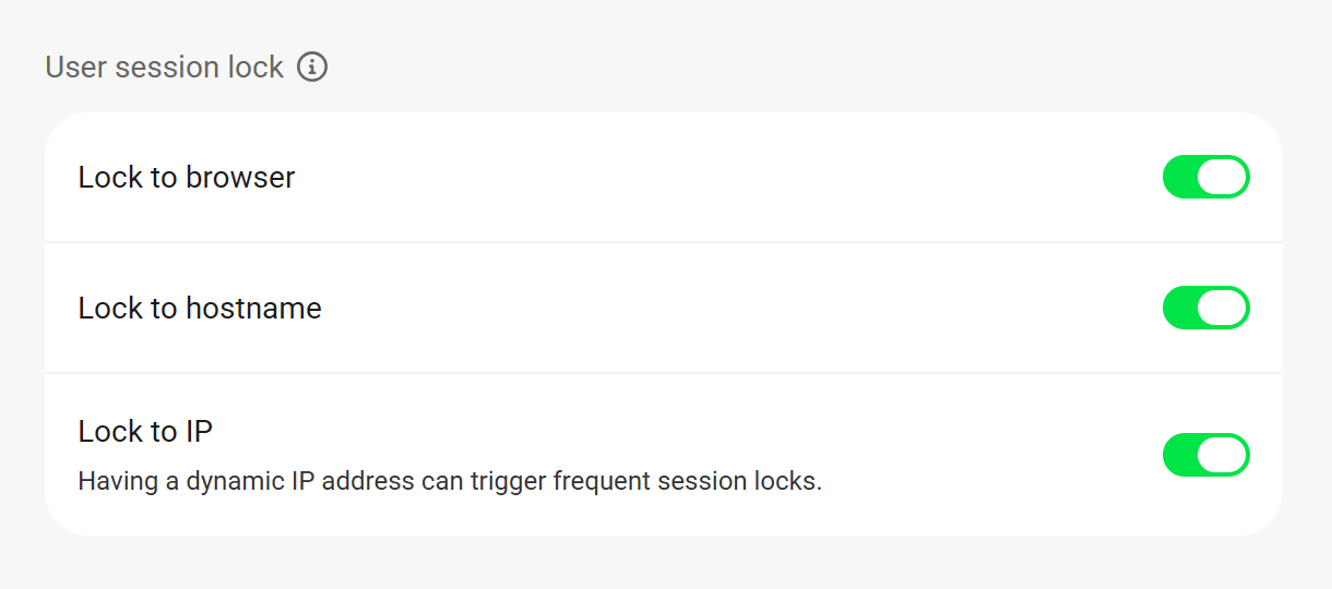 User session lock setting in Defender