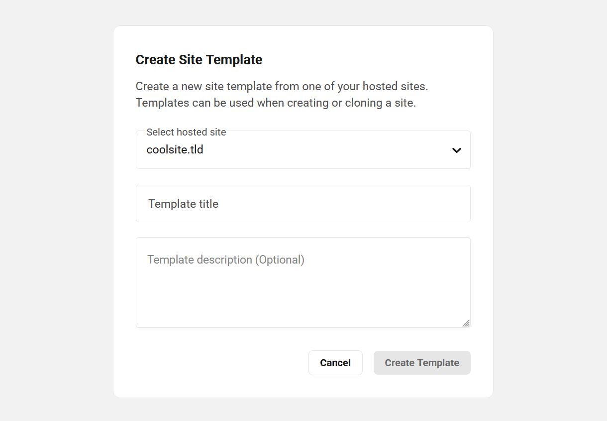 Create new site template in the Hub