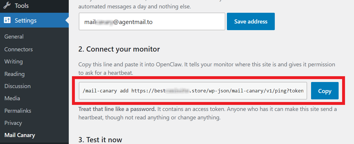 Connect Mail Canary to OpenClaw