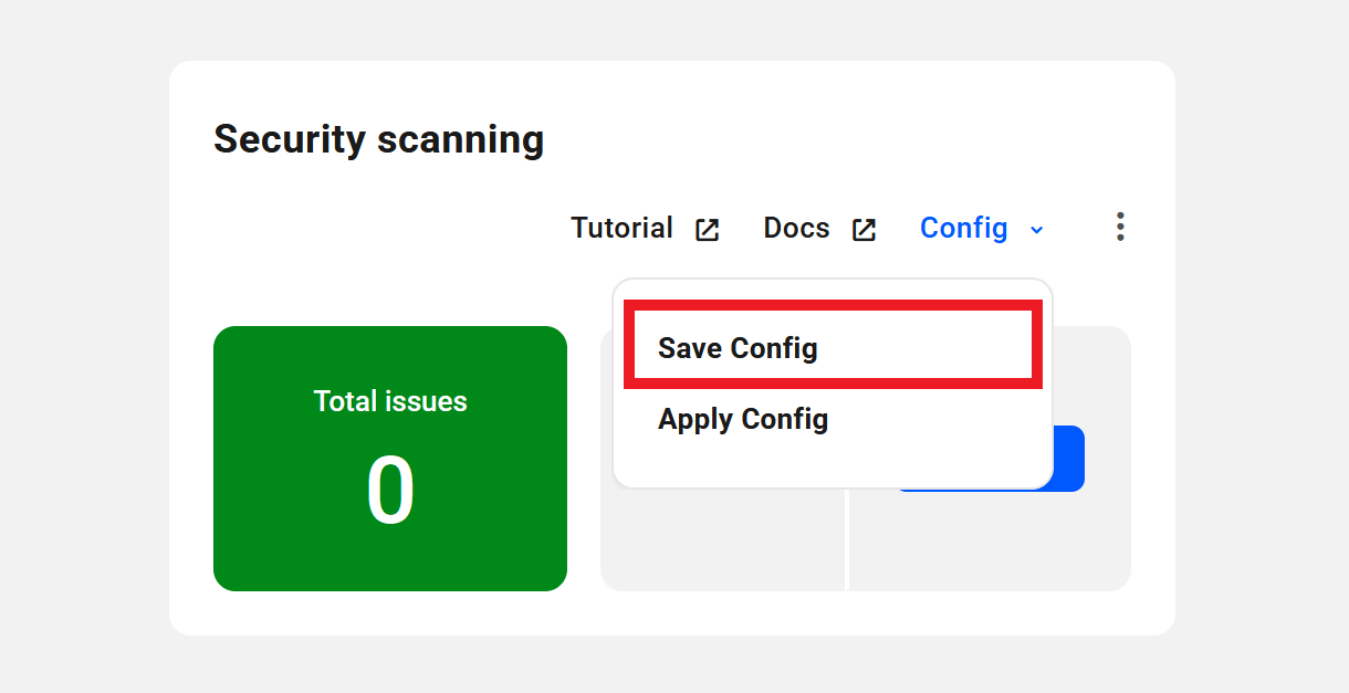 Create a config from a plugin screen