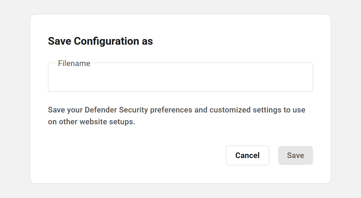 Enter details when creating a custom config in The Hub